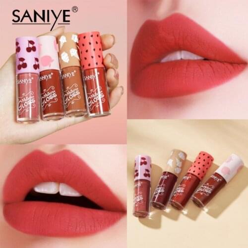 Fruit Velvet Matte Liquid Lipstick Non-stick Not Easy To Fade Lip Gloss Long Lasting Lip Glaze Sexy Lip Tint Makeup TSLM2