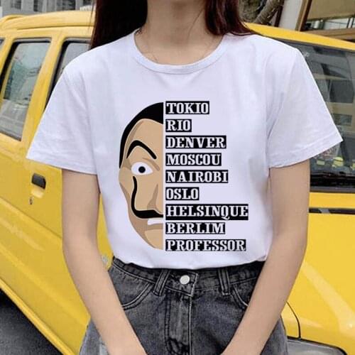 The House of Paper T Shirt New Money Heist Women La Casa De Papel Tshirt Funny Top Tee Fashion Female Clothes T-shirts