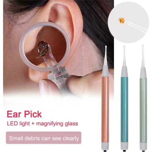 Baby Ear Cleaner Ear Wax Removal Tool with magnifier Flashlight Earpick Ear Cleaning Earwax Remover Ear Curette Light Spoon