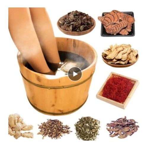 Chinese medicine Feet Powder Home Health safflower ginger Wormwood moxa motherwort Foot Care Bath Spa Bubble Soak AI herbal bag