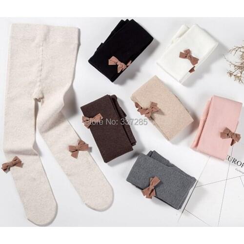 Spring baby girls cute bow tights princess lovely striped child tights autumn cotton warmer new pantyhose for children kids girl