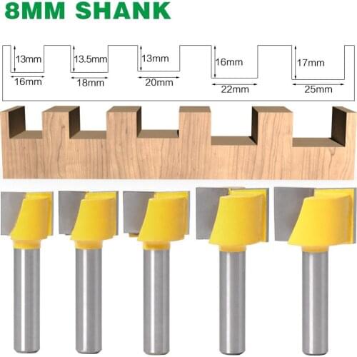 8mm Cleaning Bottom Engraving Bit Router Bit Woodworking Tools 16/18/20/22/25mm Milling Cutter Endmill for Wood Cutters