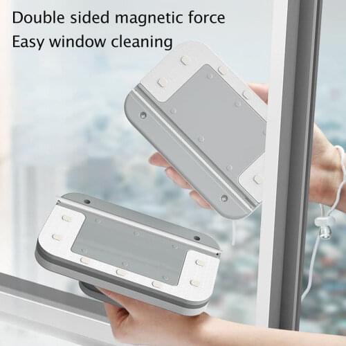 Magnetic Glass Wiper Double Sided Wash High Rise Window Cleaning Artifact Cleaning Magnets Brush Household Cleaner Tool