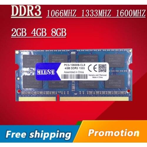 MLLSE DDR3 4GB 8GB 2GB 1066 1333 1600 1066mhz 1333mhz 1600mhz SODIMM DDR3 4GB DDR3L Memory Ram Memoria For Laptop Notebook