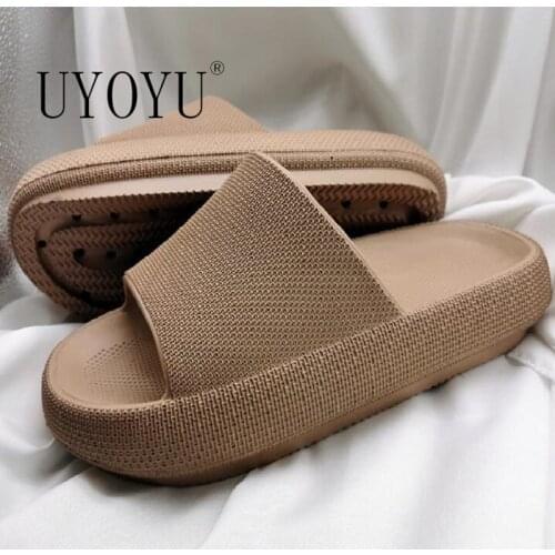 2021 Thick Sole Home Men Slippers 4.5cm Heel Mens Platform Flat Man Shoes Non-slip EVA Living Room Indoor Slides Women Slippers