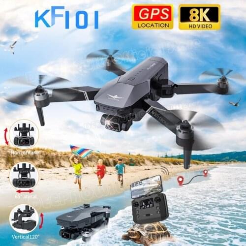 2021 New KF101 Drone 4K HD Camera GPS 5G Wifi FPV Drone 3 Axis Gimbal Dron Brushless Motor QuadcopterRC Helicopter Toy RC 1200M