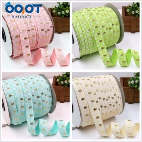 OOOT BAORJCT,177193, 5/8'' 16MM Bronzing elasticity Ribbon , 10 yards DIY handmade hair accessories Material , free shipping