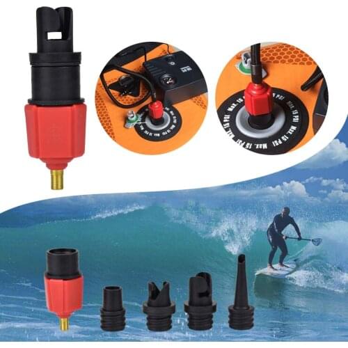 SUP Pump Adaptor Air Valve Adapter For Surf Paddle Board Dinghy Canoe Inflatable Boat With Car Air Pump& Regular Bicycle Pump