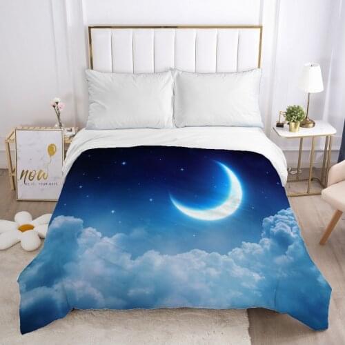 Galaxy Duvet cover Quilt/Blanket/Comfortable Case Double King Bedding 240*220 240x260 Black for Home moon