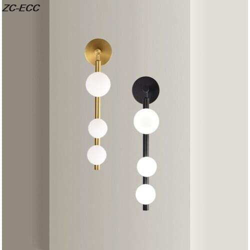 ZC-ECC Wall-Sconces-Light for Corridor Bathroom TV Background Golden Black Metal Wall Mirror Vanity Light G9 Free Shipping