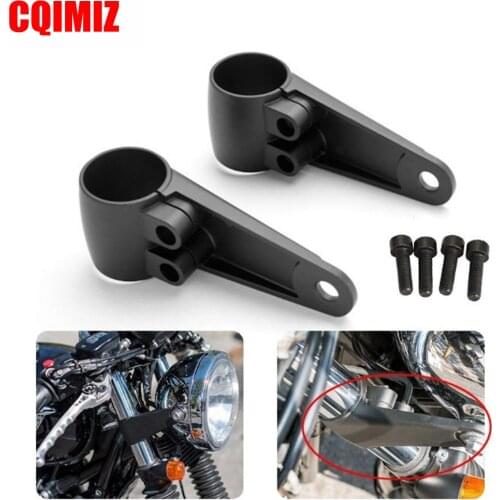 Universal Black Motorcycle Headlight Mount Brackets Fork 35/39/41mm For Chopper Bobber Cafe Racer Custom Bike