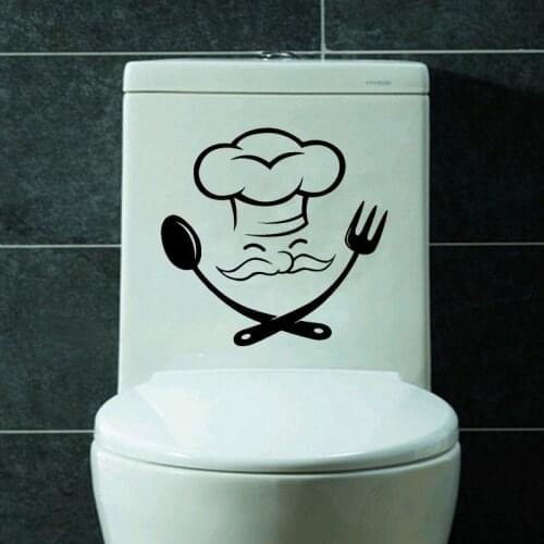 Cheerful Chef Master Home Decor Wall Decals Toilet Stickers Vinyl 6WS0215