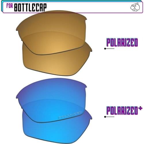 EZReplace Polarized Replacement Lenses for - Oakley Bottlecap Sunglasses - BlueP Plus-GunmetalP