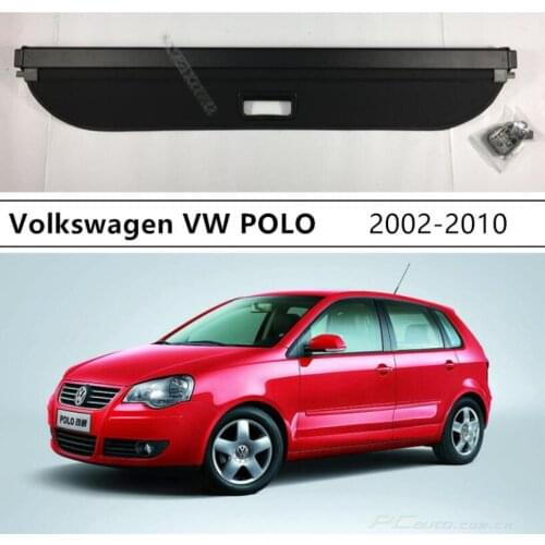 For Rear Trunk Cargo Cover Security Shield For Volkswagen VW POLO 2002 03 04 05 06 2007 2008 2009 2010 High Qualit Aoto Accessor