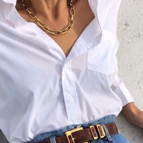 Retro necklace chains chain for women Exaggeration collares collar necklaces collier naszyjnik colar choker cadena gold fashi