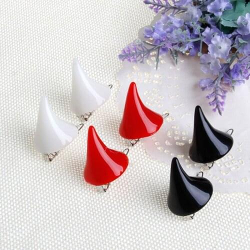 1 pair New Stereo Devil Horn Ear Clip Chic Halloween Cosplay Hair Clip Hairpin U2JF