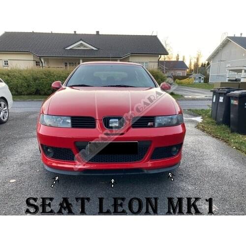 For Seat Leon Mk1 CUPRA R FRONT SPOILER BUMPER LIP 1997-2006 Years Euro Spoiler Lip Universal 3 PCS Body Kit Auto Car Accessory