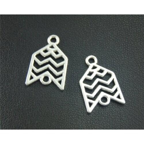 30pcs Silver Color Arrow Chandelier Charm Geometry Jewellery Pendant For Bracelet Necklace 14x20mm A1872