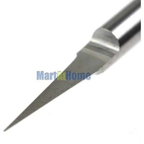 5pcs Carbide PCB Engraving V Bits CNC Router Tool - 10 Degree 0.1mm Diameter #SM368 @CF