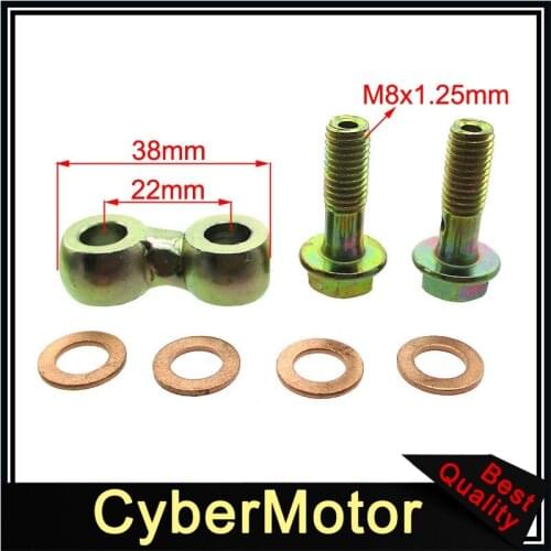 8mm Oil Cooling Pipe Line Jumper Banjo Set For YX 150cc 160cc Engine 1P60FMJ 1P60FMK Chinese Pit Dirt Bike WPB Atomic DHZ