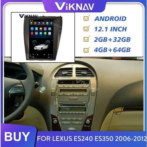 For LEXUS ES ES240 ES350 2006-2012 Android Car Radio Auto Audio Multimedia Player GPS Navigation Tape Recorder 2 Din Screen