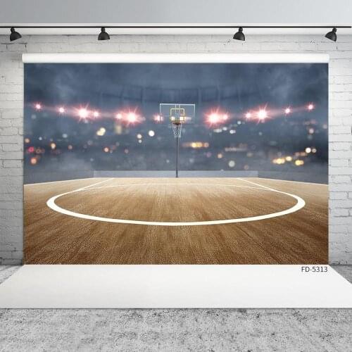 Basketball Court Light Bokeh Photography Background Computer Printed Backdrop Photo Studio for Children Baby Portrait Photophone