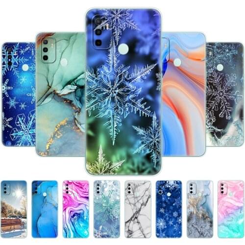 For OPPO A53 Case 2020 Back Phone Cover for OPPO A53S A32 OPPOA53 6.5" CPH2127 CPH2135 Coque marble snow flake winter christmas
