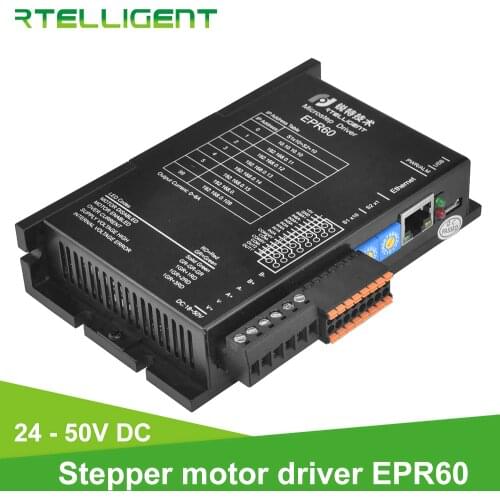 Rtelligent Nema 23 24 Stepper Motor Driver Ethernet Fieldbus EP Series Adopt MODBUS/TCP Protocol Compatible with 10M/100 bps