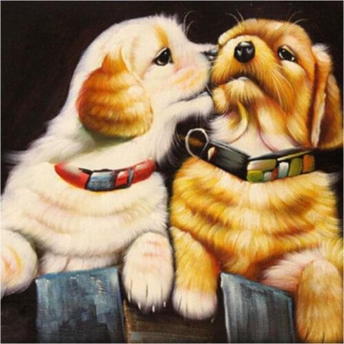 KEXINZU,Dog,Diamond Painting Cross Stitch,Wall Decor,Diamond Embroidery,Resin Full Square,Animal,Rhinestone,DIY,Diamond MosaicBK