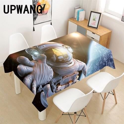 Space Astronaut Tablecloth 3D Printed Table Cover Rectangular Tablecloth Wedding Birthday Party Kitchen Home Decor #YHY01