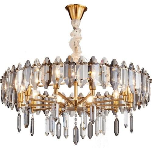 Modern Minimalist Chandelier Living Room Exhibition Hall New Bedroom Atmosphere Dining Room Round Personality Crystal Lamp