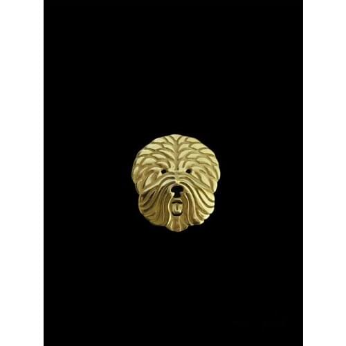 Trendy old English sheepdog dog brooches and pins plated silver plated men brooches fashion jewelry hand of king