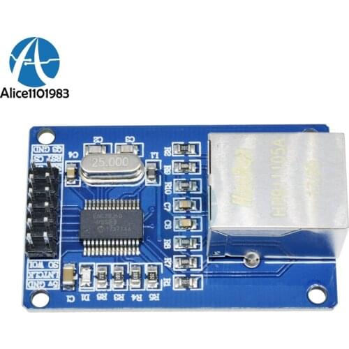 ENC28J60 LAN Ethernet Network Board Module 25MHZ For Arduino 25MHZ Crystal AVR 51 LPC STM32 3.3V 5V