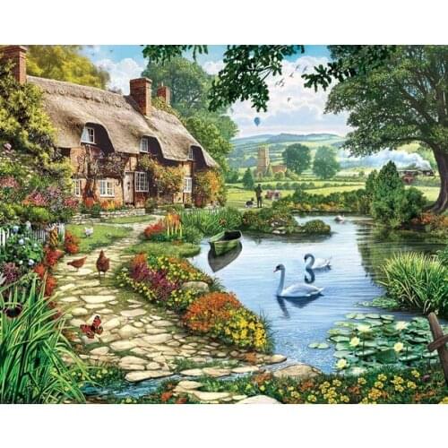 Oneroom Dmc Cross stitch series Home decoration 14/16/18/28 Diy Needlework kits embroidery Cross stitch kit boat corner 2