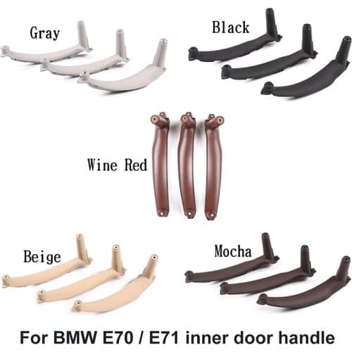 For BMW E70 E71 X5 X6 2007-2013 5 Colors Inner Door Panel Handle Pull Trim Cover Auto Interior Accessories