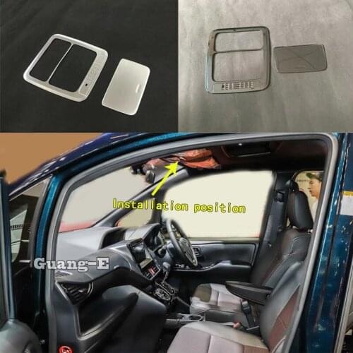 Car Sticker Head Front Read Reading Switch Light Lamp Frame Trim 2pcs For Toyota Noah Voxy 80 Series 2014 2015 2016 2017 2018
