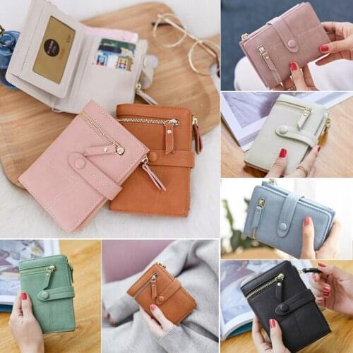 NOENNAME_NULL arrival Women Small Wallet arrival Lady Long Solid Coin Pocket Purse Clutch Bag