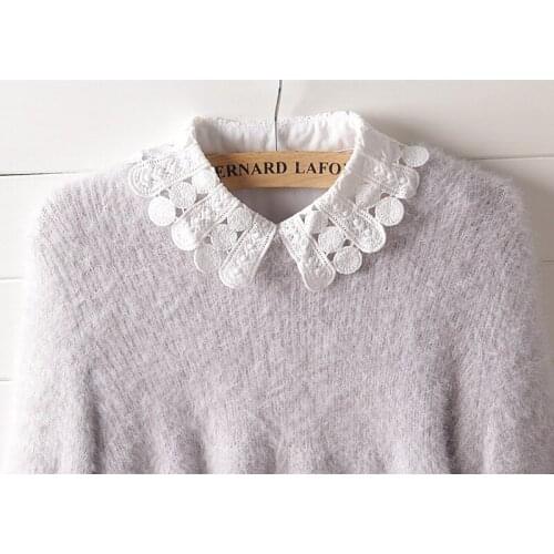 Newest lace flower detachable removable Hollow autumn winter chiffon joker fake collar retro fresh literary openwork shirt