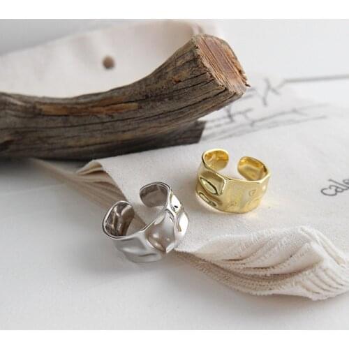 New Engagement Rings for Women Couple Trendy Irregular Geometric Handmade Jewelry Valentines day Gifts