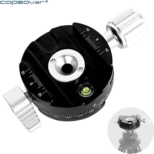 Capsaver Panoramic Ball Head Holder 360 Degree Rotation Quick Release Mount Tripod Monopod Fixture Indexing Plate for SLR Camera