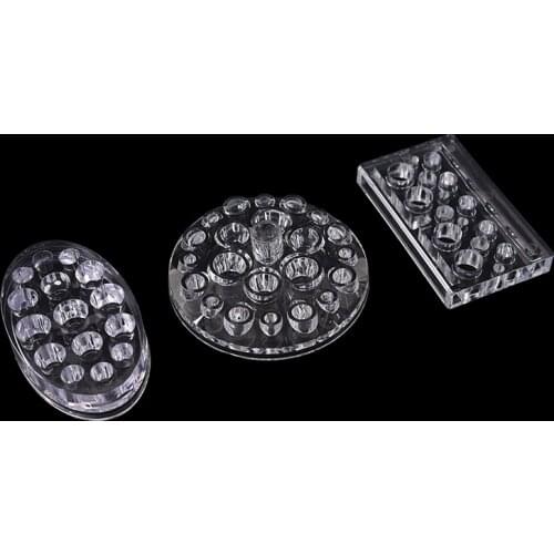 Tattoo Machine Pen Holder Multisize Acrylic Plastic Transparent Tattoo Ink Cup Holder For Permanent Makeup Eyebrow Lips Caps