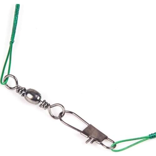 Fishing Leash 25cm High Strength Steel Wire With Stainless Steel Swivel Anti-bite Leashes For Fishing Line Leader