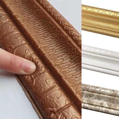 Wall Side Strips, Waist Line, Floor Corner Line, 3d Embossed Self-adhesive Foam Baseboard, Baseboard Waterproof Sticker