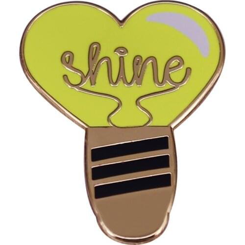 Shine Loveheart Lightbulb Brooch light up the darkness, bright your whole lifes happiness