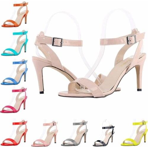 Sexy dignified Hot sell Summer Open Toe Ankle Straps Sandals Woman Shoes Peep Sandal Party 107-5PA