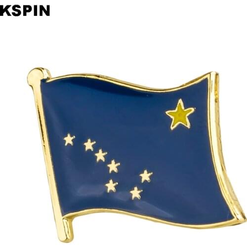 U.S.A Alaska State Badges flag badge flag lapal pin on backpack pins for clothes XY0189
