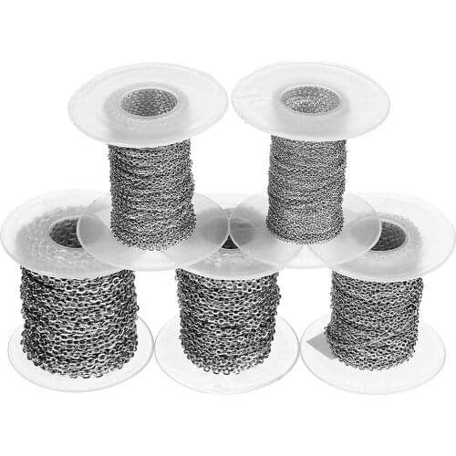 1M/Lot Width 1.5mm 2mm 2.5mm 3mm 4mm 4.5mm Stainless Steel Link Chain For Women Men DIY Necklaces Bracelets Jewelry Making