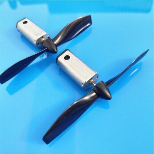 1sent N50 3.7-4.2V 31000RPM Micro DC Motor with Black Red Propeller CW CCW Model Airplane Helicopter Fan