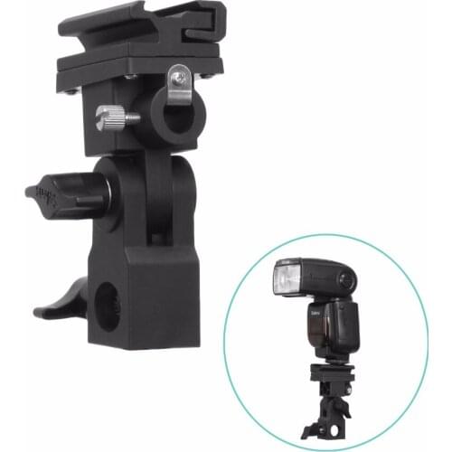 1pcs Meking Flash Hot Shoe Speedlite Umbrella Mount Holder Swivel for Light Stand Flash Bracket B For Trigger Hot-Shoe Flash