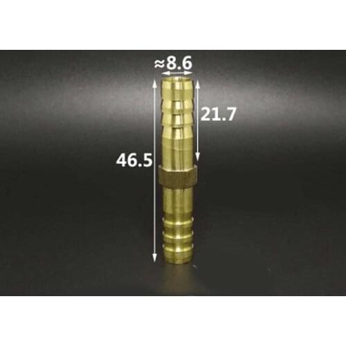 10 PCS 8mm Hose Barb Straight Splicer Brass Hosetail Fitting Adapter Coupling Water Fuel